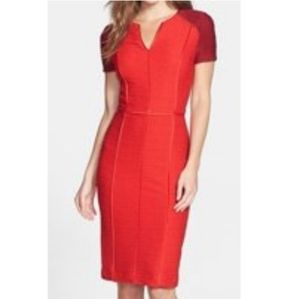 NWT NUE by Shani dark orange burgundy dress